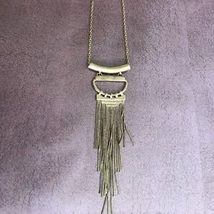 Matte gold statement necklace